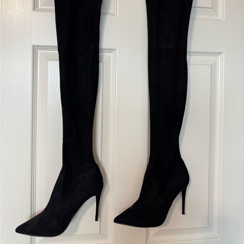 Steve Madden Black Thigh High Boots